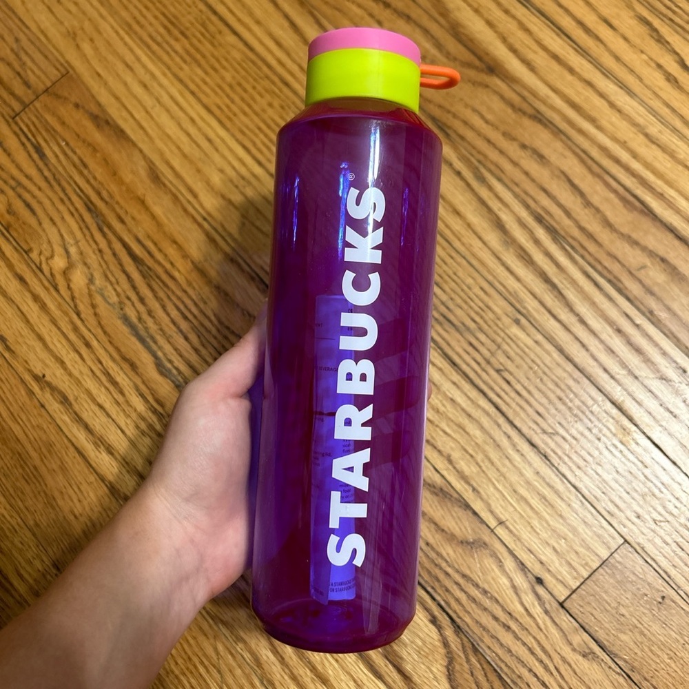 COPY - Purple Starbucks plastic holographic water bottle nwt